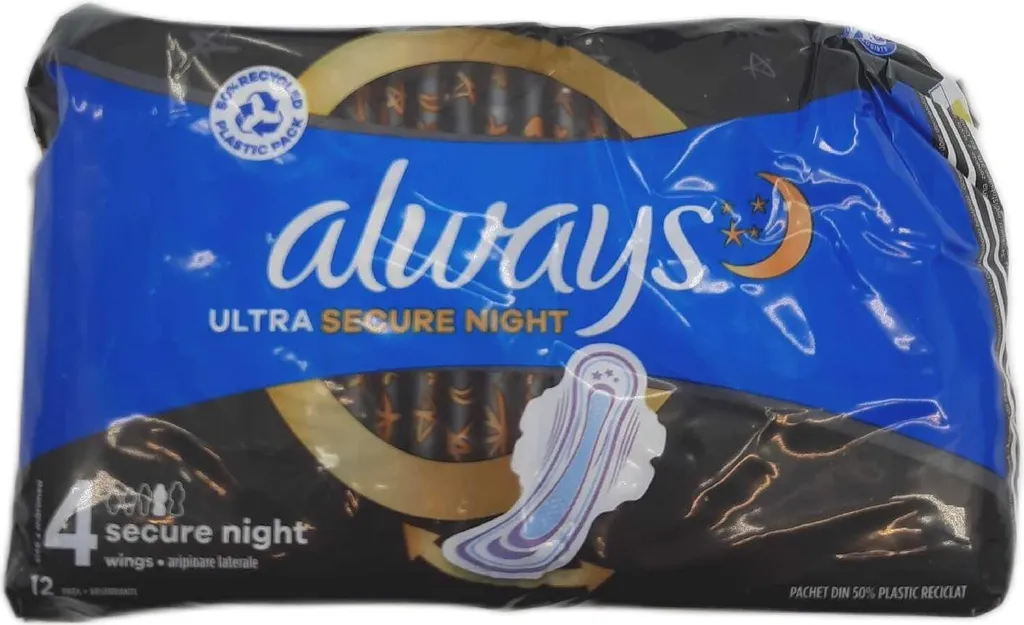 Always Ultra Secure Night Ailettes : 72 Serviettes Protection Max 9H - 13