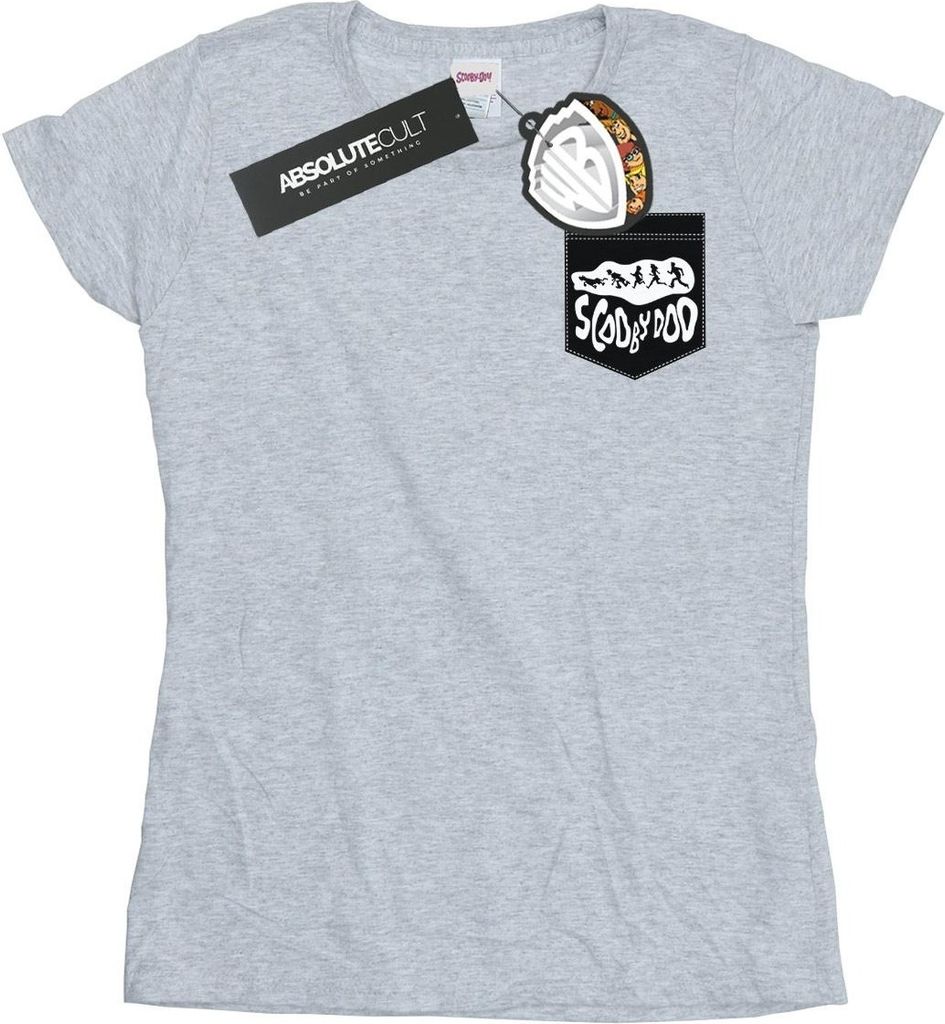 Scooby Doo - "Faux Pocket" T-Shirt für Damen BI38603 (XL) (Grau)