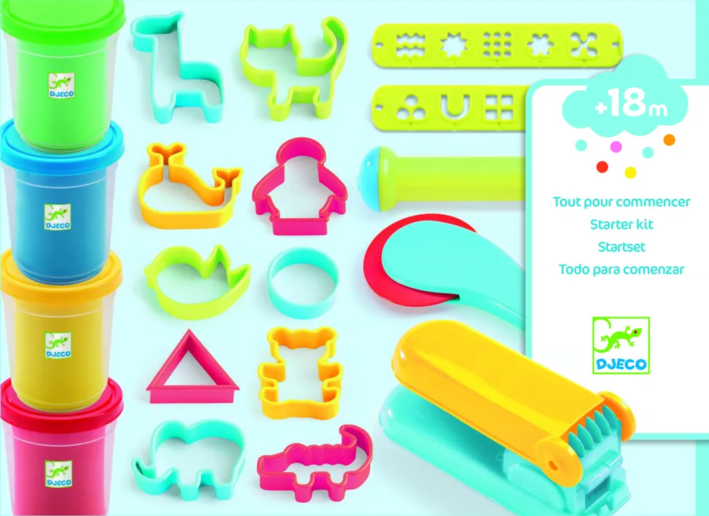 Pâte à Modeler Djeco : Activité Manuelle Éducative Couleurs de Base - 6