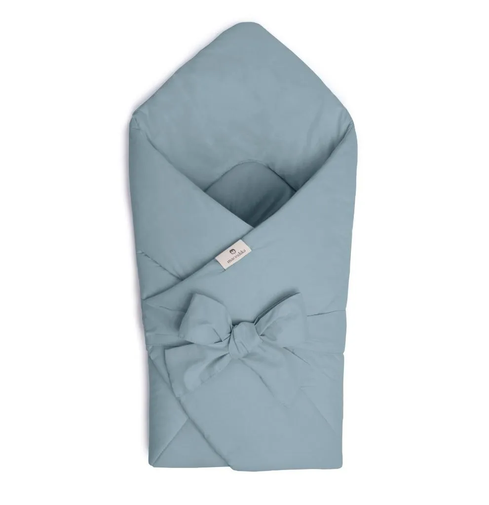 Couverture bébé Maceshka en maille Petrol Blue pour lit et berceau