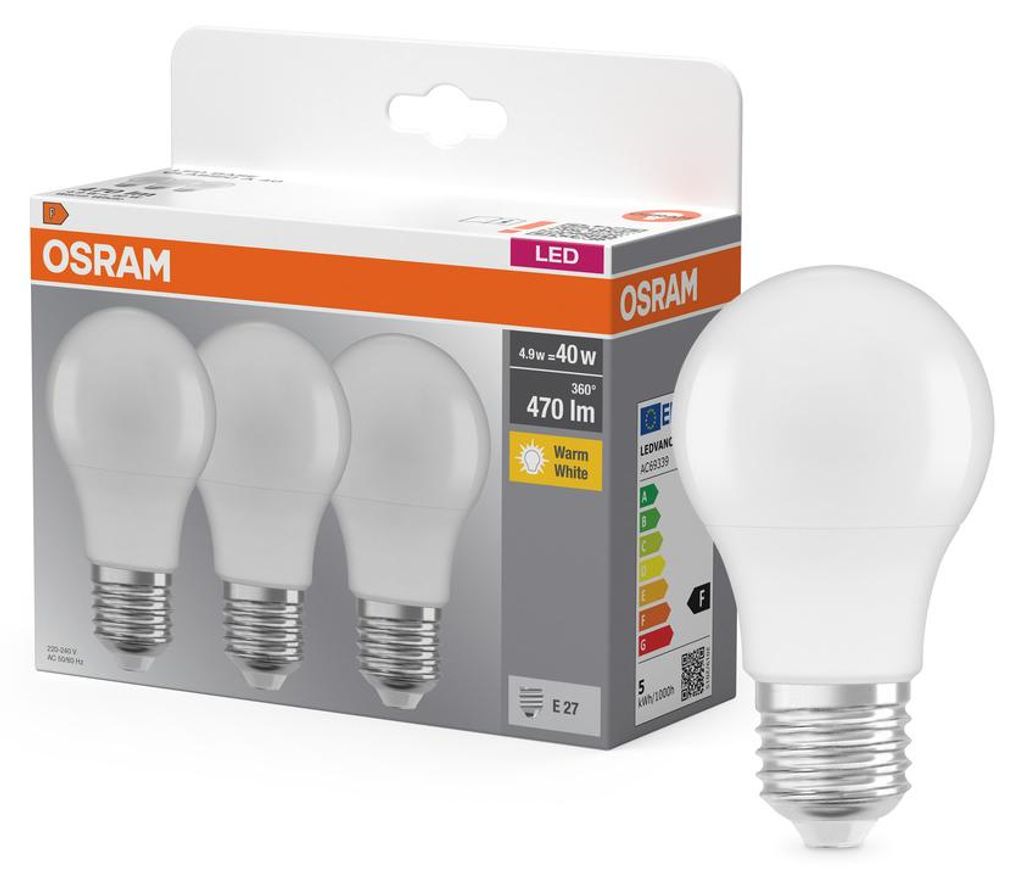 Osram STAR Żarówka LED żółta 2200 K 2,5 W E27 F Zdjęcie produktu 