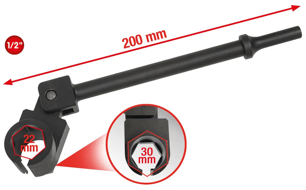 Démonter une sonde lambda bloquée avec l'outil vibrant 22 mm 150.2113