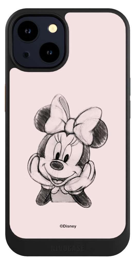 NIVOCASE Hülle für Apple iPhone 14 Handyhülle NIVOcore Case Schwarz Disney Minnie Mouse Offizielles Lizenzprodukt