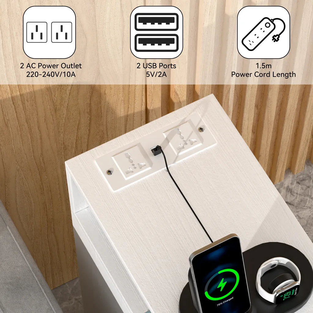 Table de salon nomade pour ordinateur, avec station de charge USB