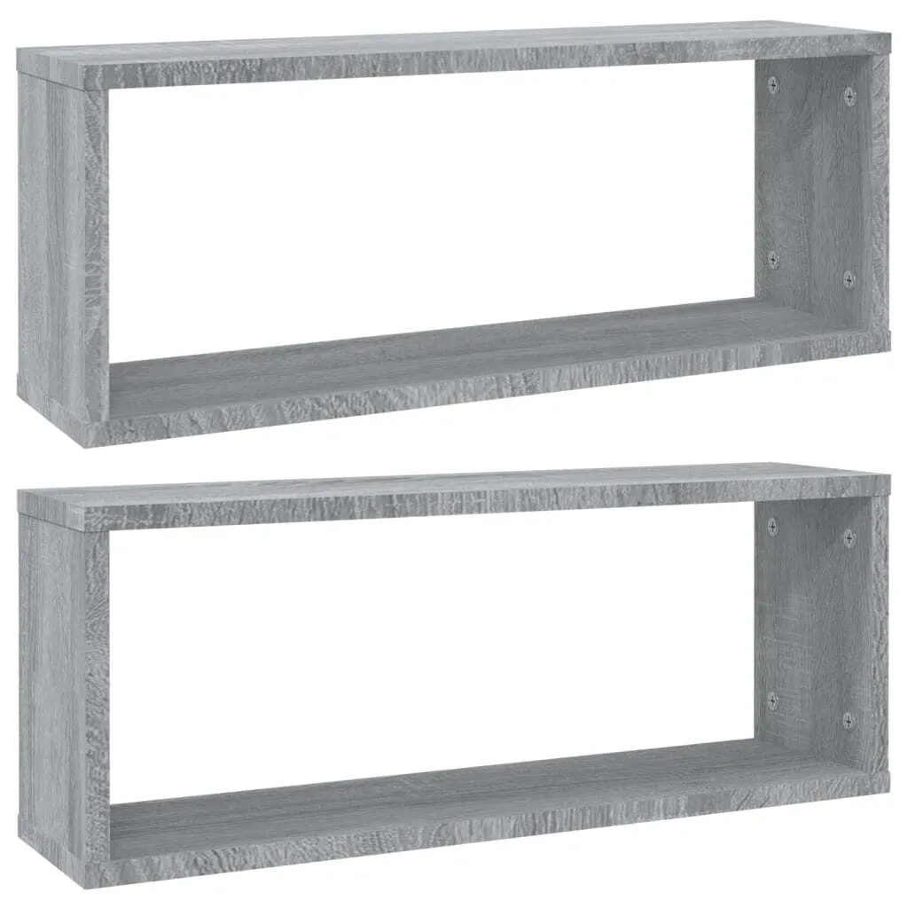 Maison Exclusive - Scaffali cubici 2 pezzi Grigio Sonoma 60x15x23 cm Materiale ligneo