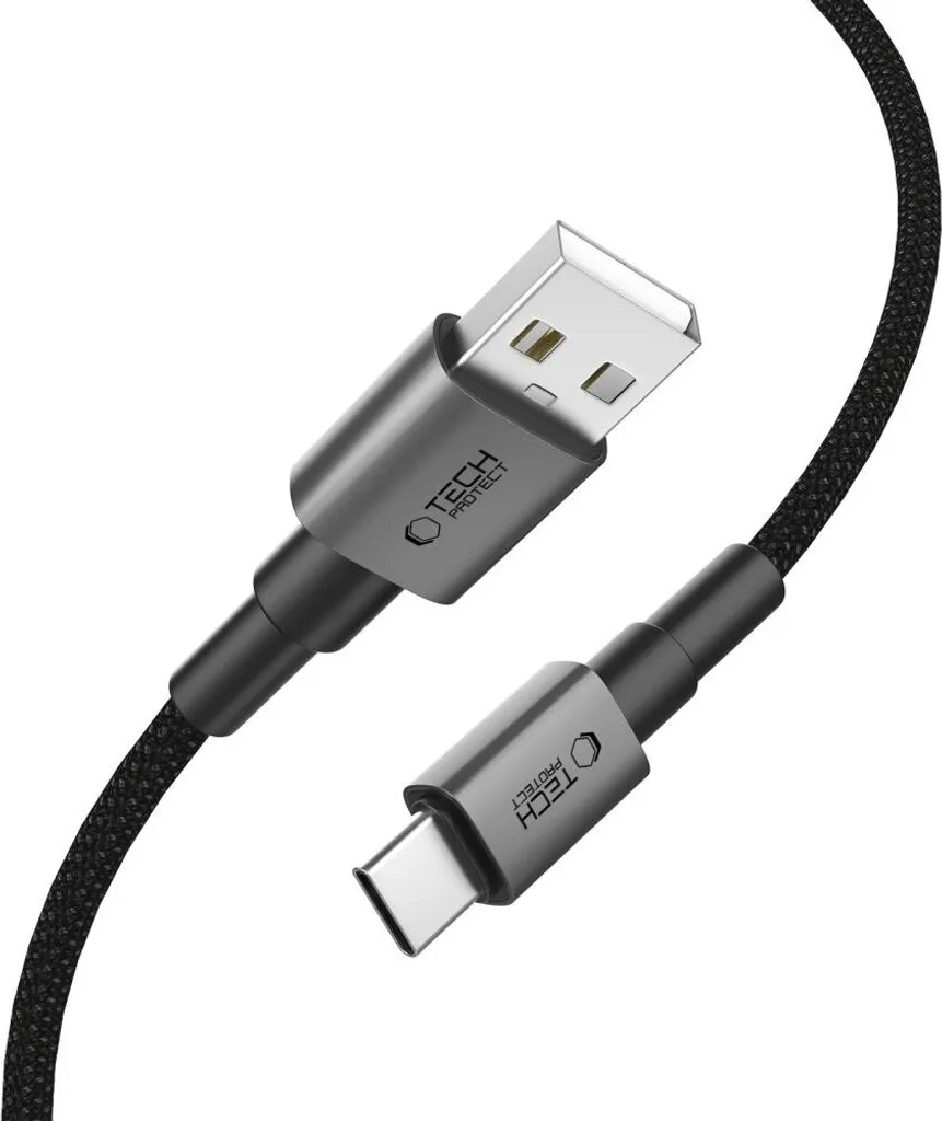 Cavo Tech-Protect Ultraboost DNA USB-C 200cm Grigio Ferro 15W/3A