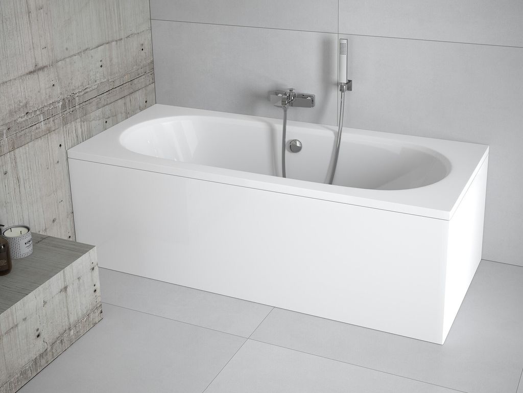 Wanna Akrylowa Zestaw 4w1 Prostokątna 170x75 Biała + Zdjęcie produktu 