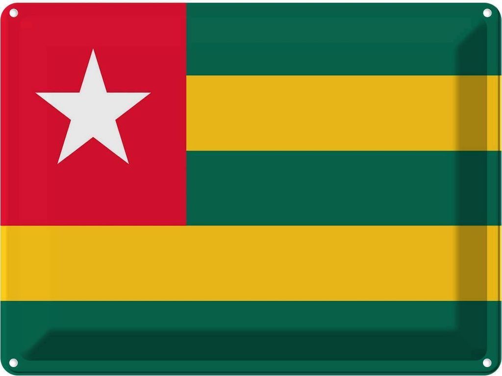 vianmo Blechschild 30x40 cm Togos Togo Flagge Fahne Wappen