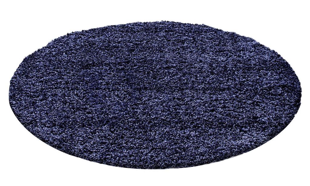 Hochflor Teppich LIFE Marineblau 80 cm Rund