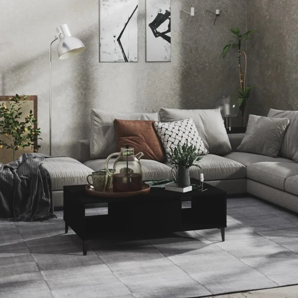 Maison Exclusive - Tavolino nero 103,5x60x35 cm Materiale ligneo