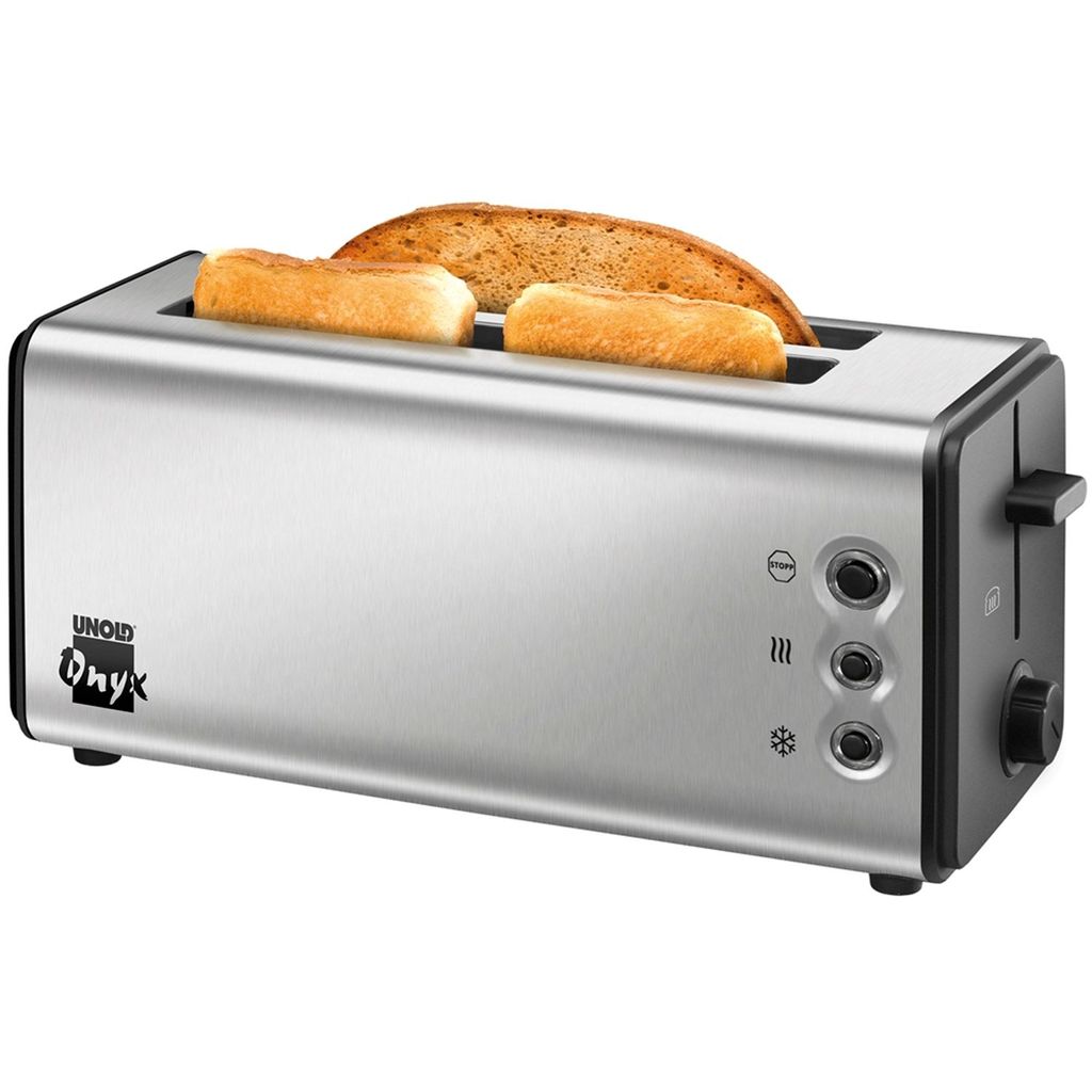 Edelstahl-Toaster H.Koenig TOS7 für 2 Scheiben Toast 850 Watt Toastautomat