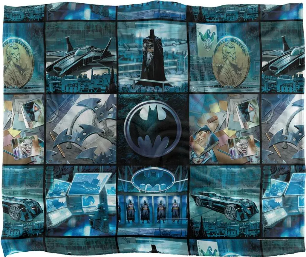 Plaid Batman Batcave Design Coloré TV18690 en Textile Ultra Doux