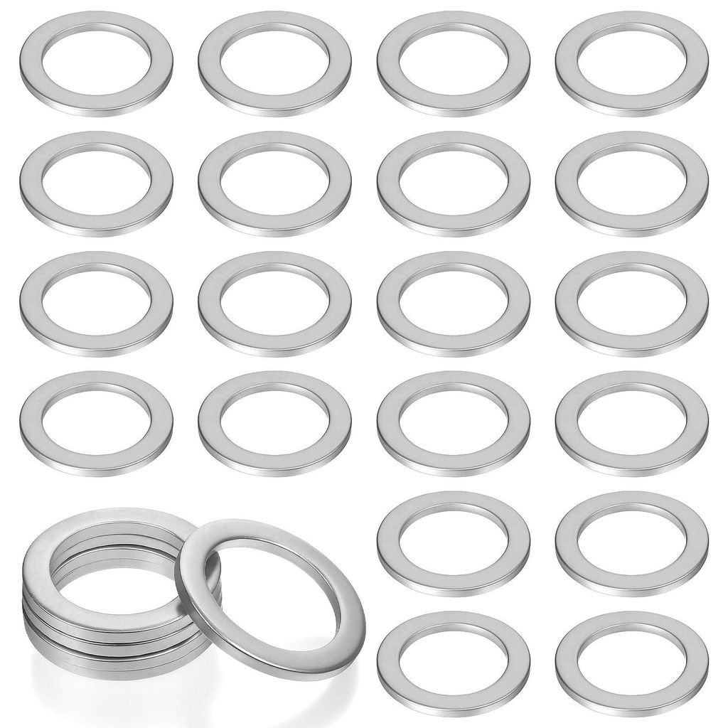 20 Flachringe M14 x 20 x 1,5 für Ölablassschrauben, metrische Flachdichtungsringe aus Metall, Kupferringe, Kupfermuttern, Schrauben