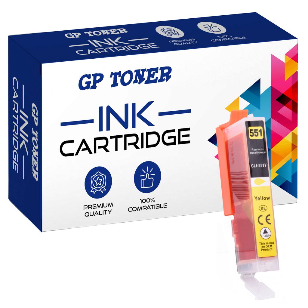 TINTE PATRONEN XXL für CANON 551 XL PIXMA IP7250 MG5450 MG5550 MG5655 MG6450 Gelb