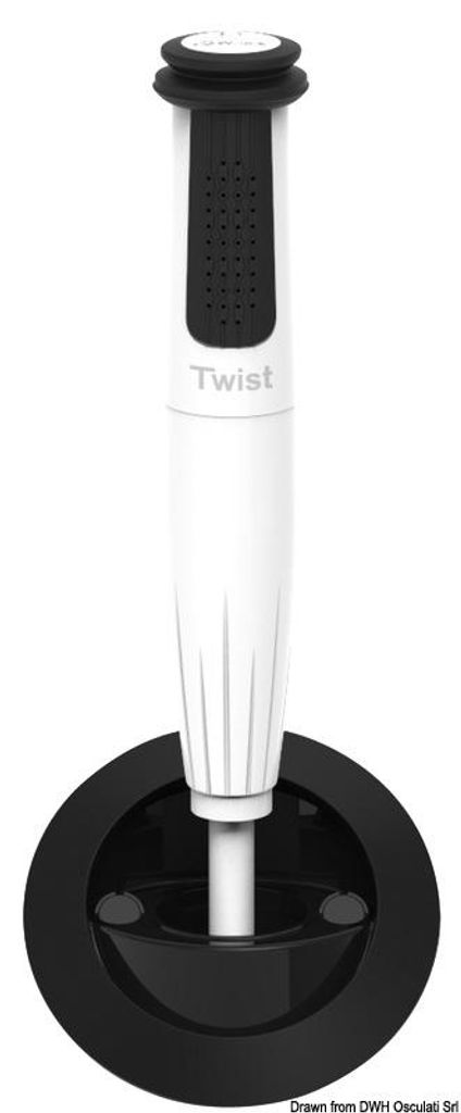 Whale Twist Dusche kaltes Wasser gerade schwarz - Osculati 15.290.12