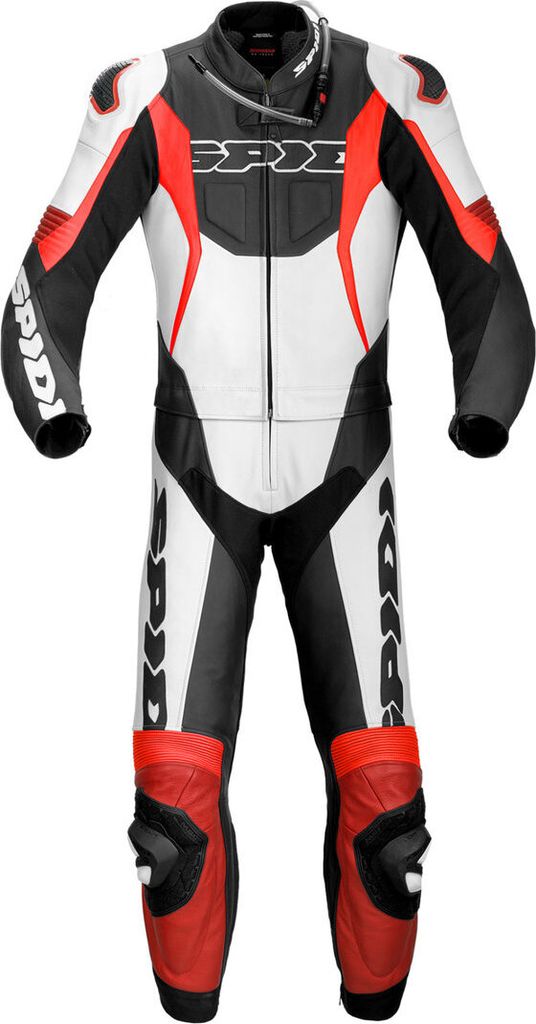 Spidi Sport Warrior Touring Two Piece Motorrad Lederkombi, schwarz/rot, 52