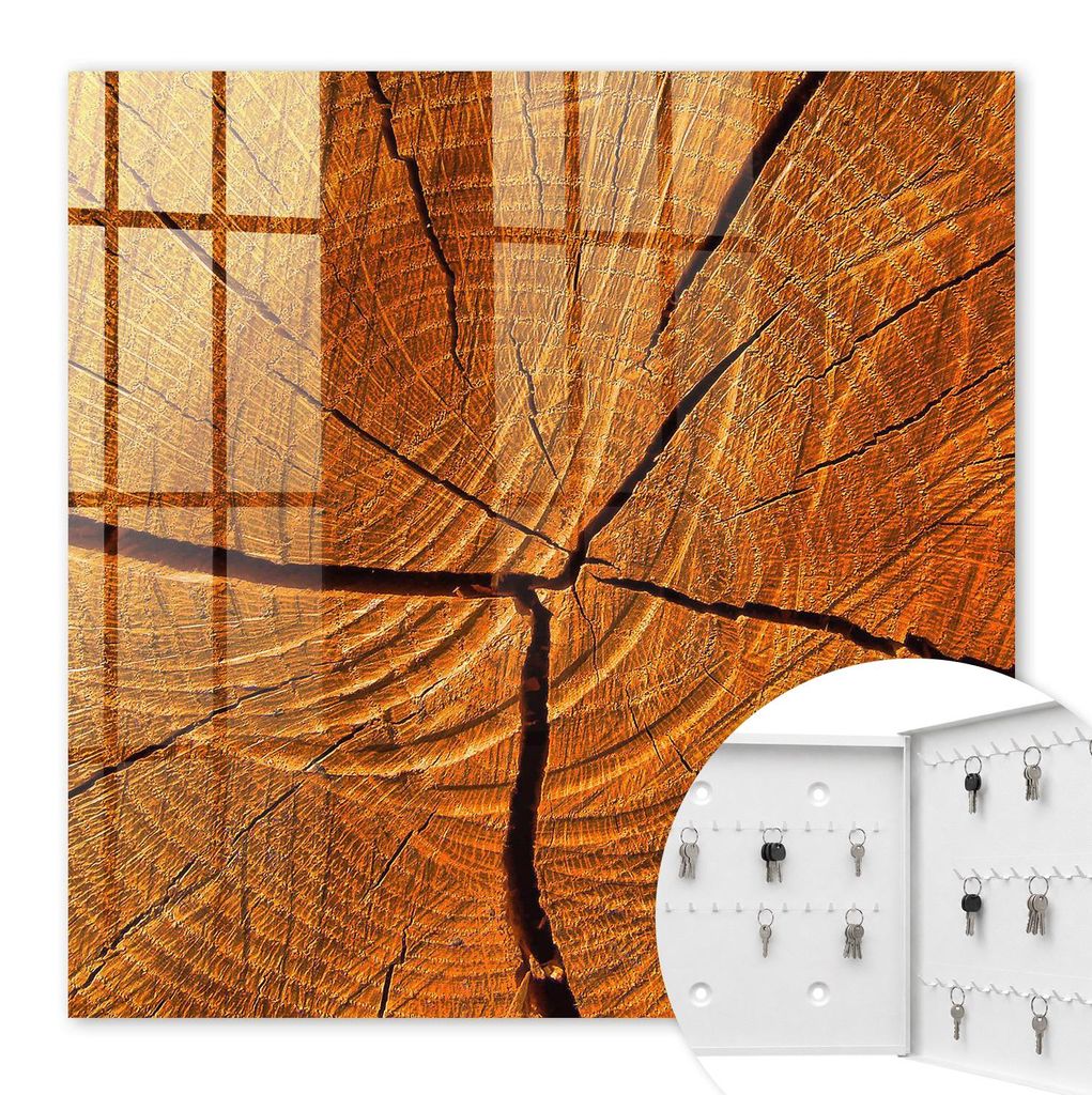 Metall Schlüsselkasten 30 x 30 cm - weißer Schlüsselschrank zur Wandmontage - wandhängende Schlüsselbox mit Tür - rechts öffnend - Schlüsse...