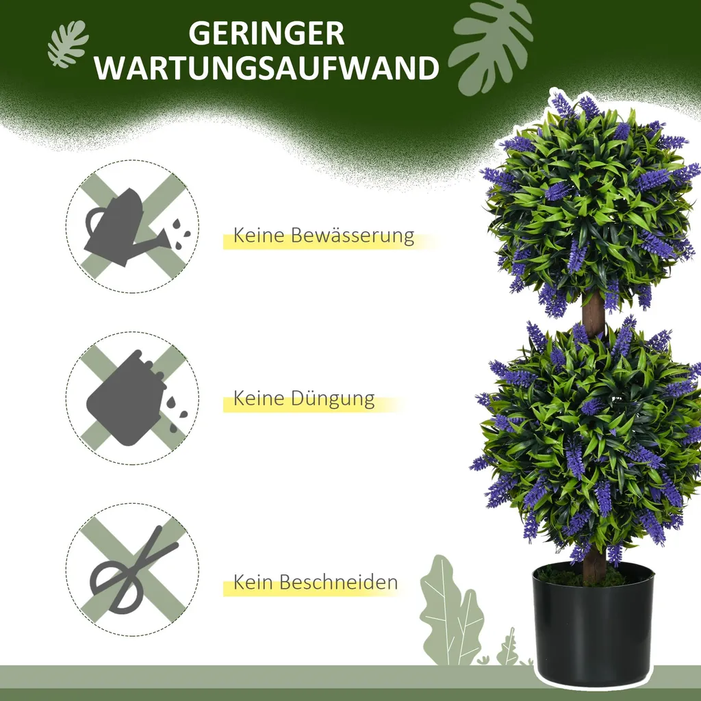 12 Rami Di Lavanda Artificiale Arancione – Fiori Finti In Plastica Resistenti UV, Alti 35 Cm, Per Casa, Balcone, Matrimoni