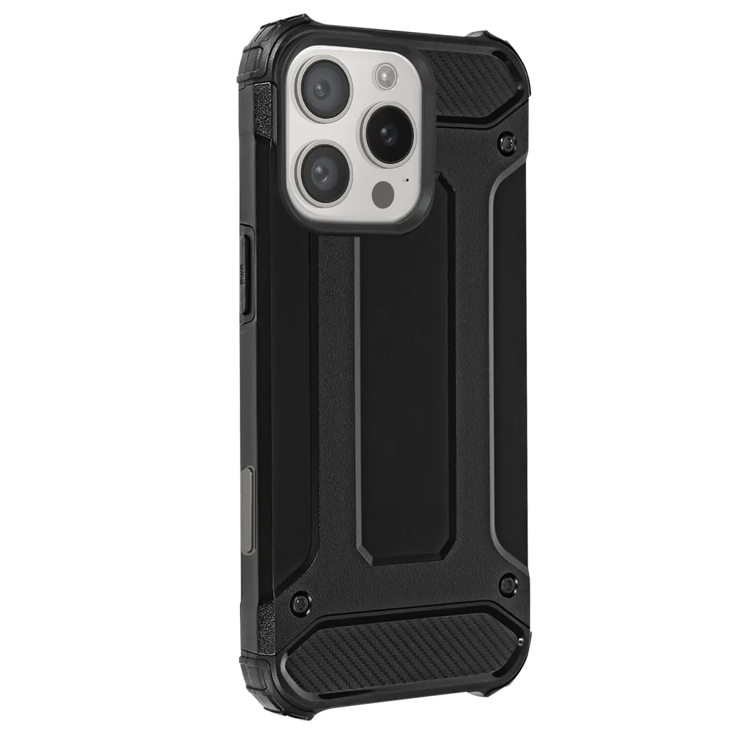 Cover Antiurto iPhone 16 Pro Max Avizar Hybrid - Nero Protettivo - 2