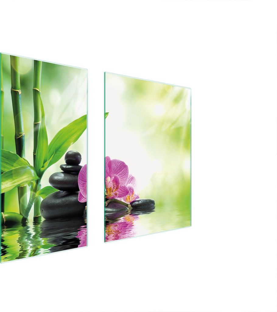 Glasschutzplatte 75x52 Orchidee