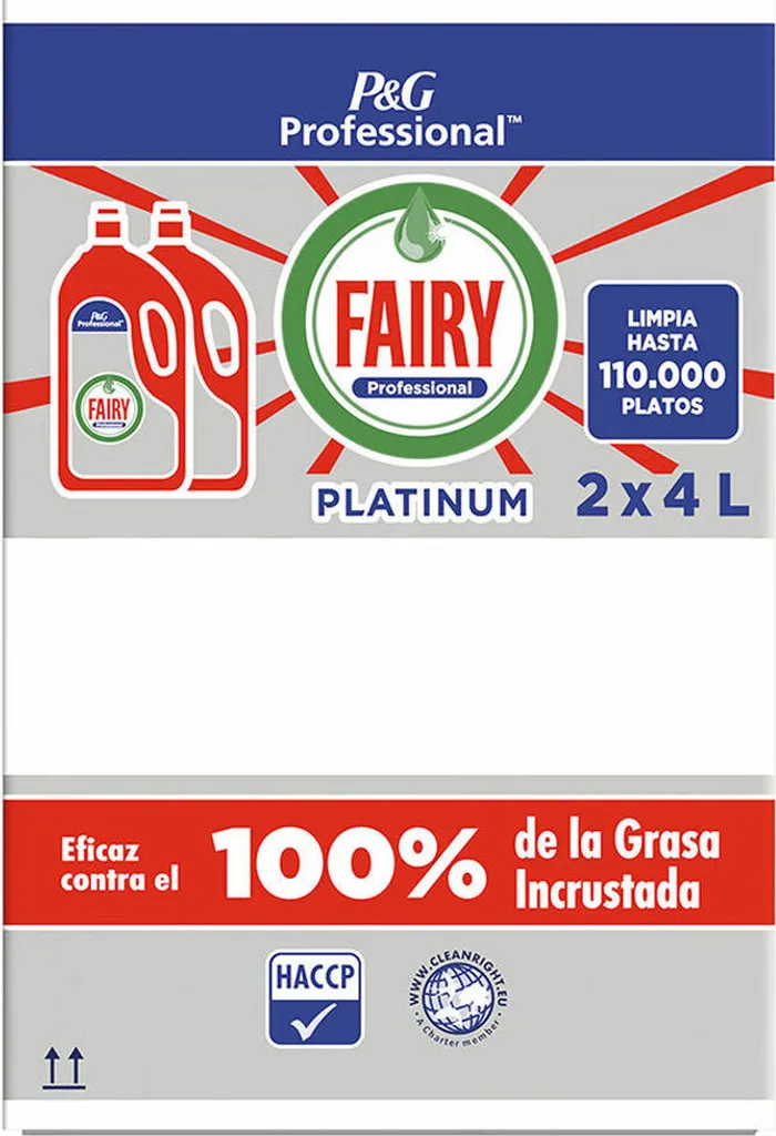 Fairy Professional Platinum 4L: Detersivo Piatti HACCP per 55.000 Stoviglie