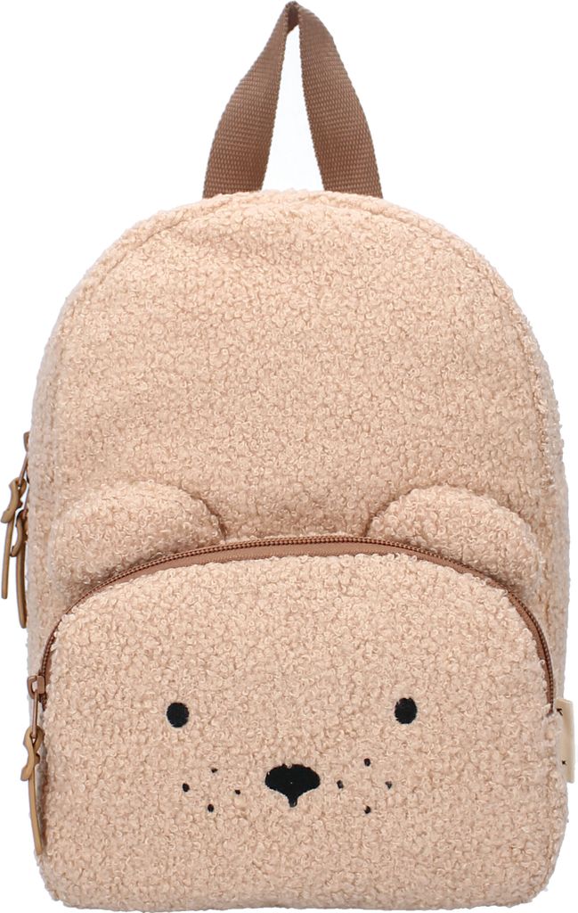 Vadobag Rucksack Pisa Comfort Friends aus Teddy-Stoff mit Bärenohren Brown One Size