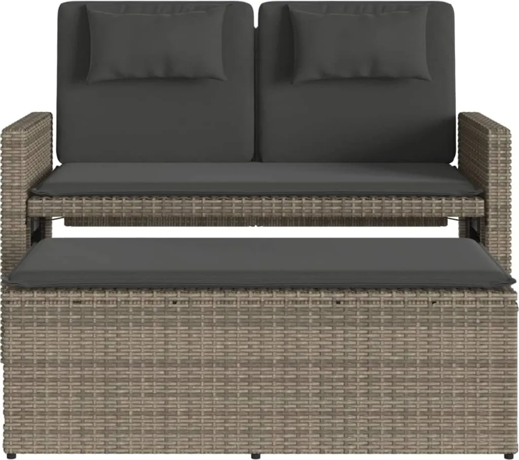 Banc de Jardin Réglable Gris : Confort Durable sans Entretien Difficile