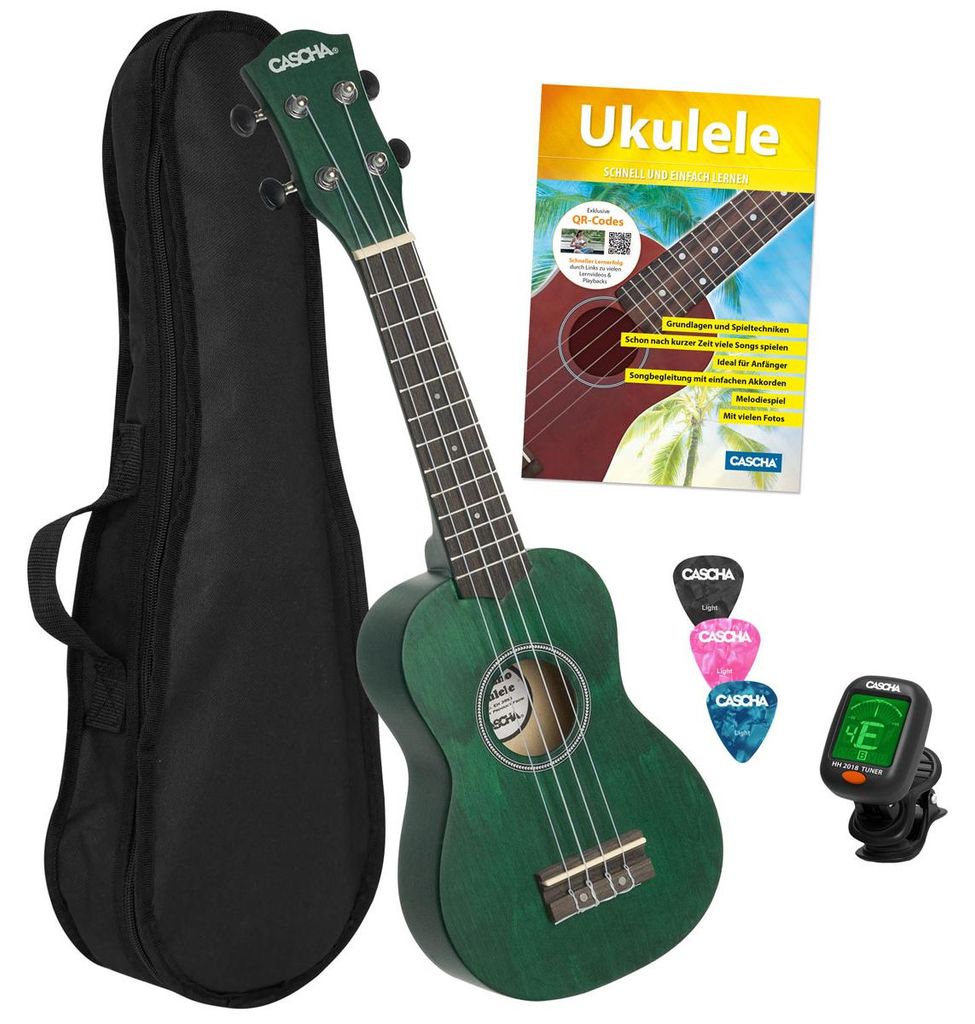 Cascha HH 3972 EN Green Sopran Ukulele