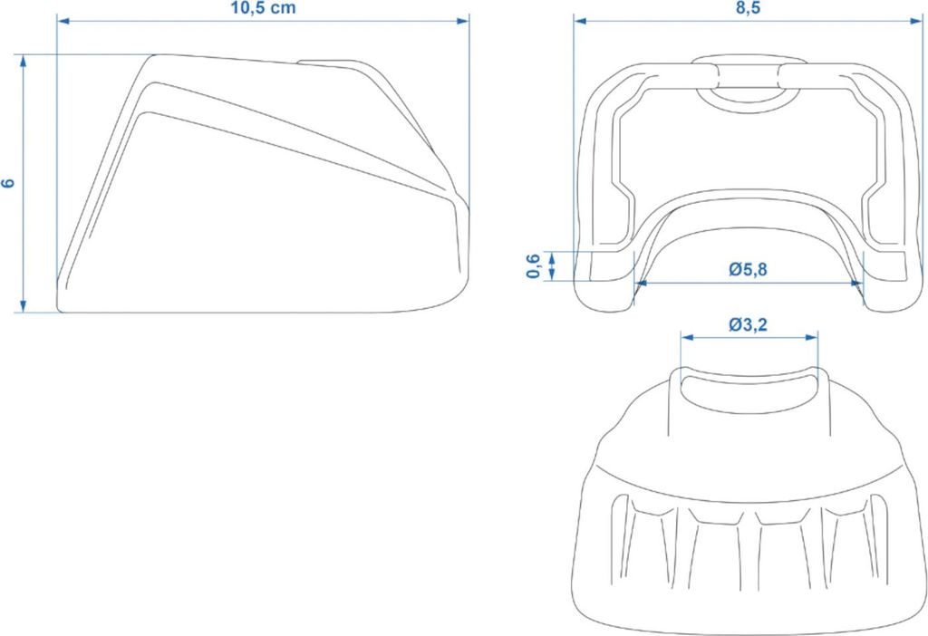 AS Soft Dock Auto 85x74x110mm Kugelkupplung Blau Aufprallschutz Anhänger Schutz AS