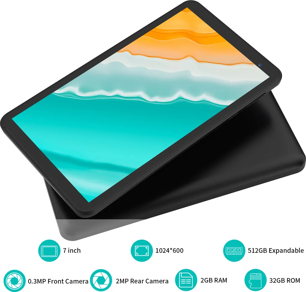 Tablette PRITOM 7 pouces Android 11 avec 32 Go et écran IPS HD Noir - 3