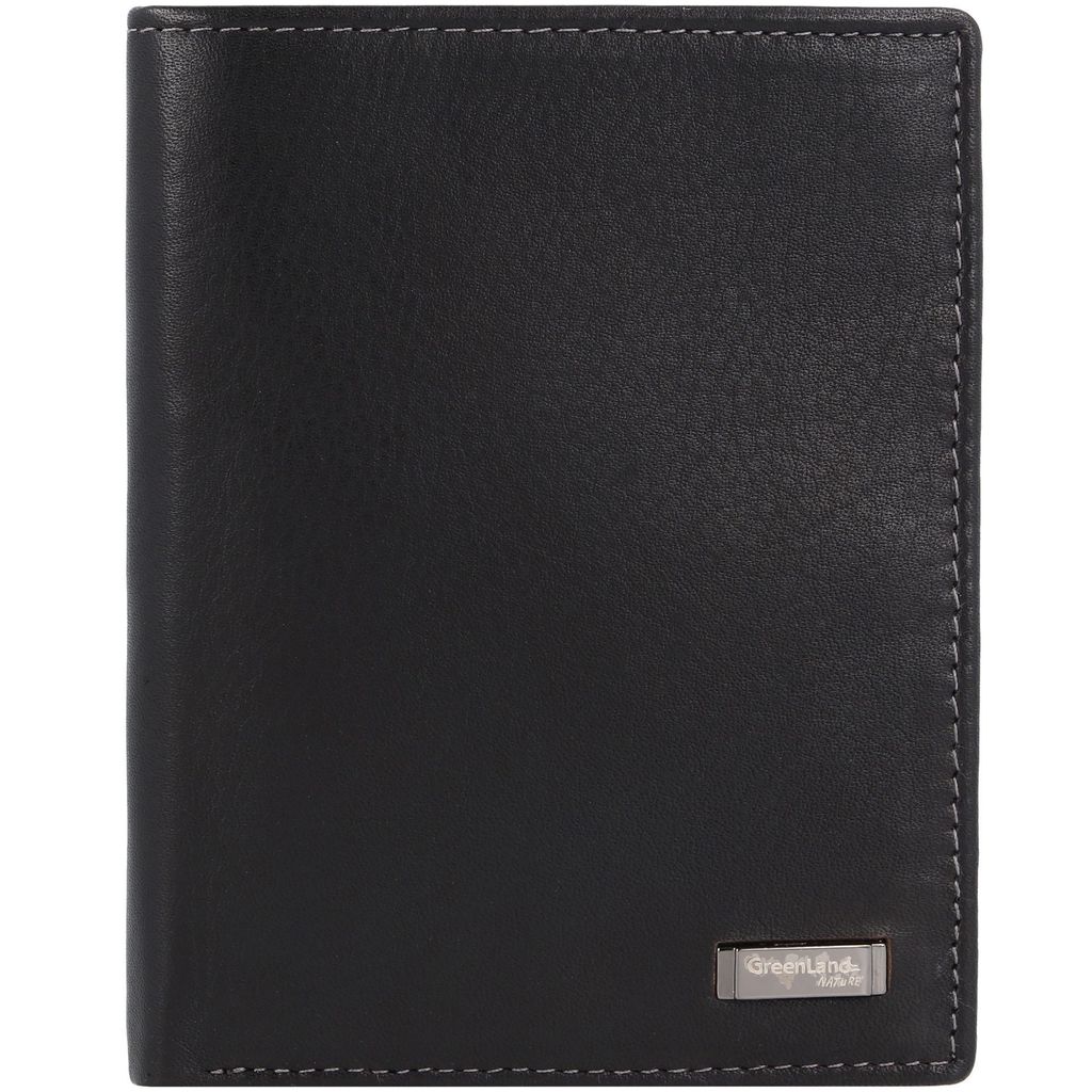 Greenland Nature Black Nappa Geldbörse RFID Leder 9,5 cm