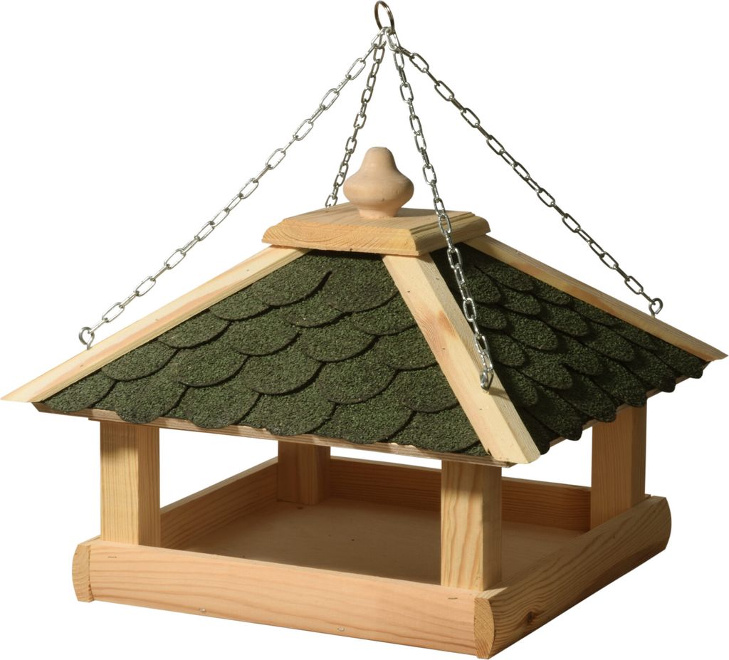 Traditionelles Vogelfutterhaus, Vogelhaus mit Produktbild 1