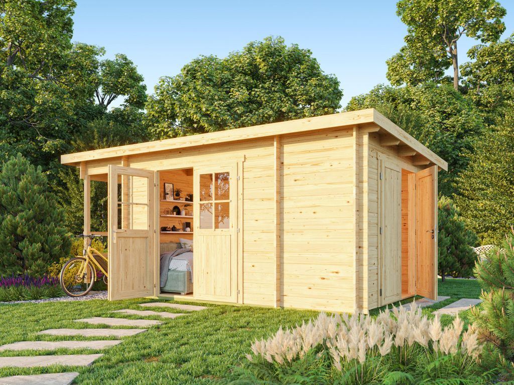 Fjordholz Pultdach Gartenhaus Modell Ezra 3K