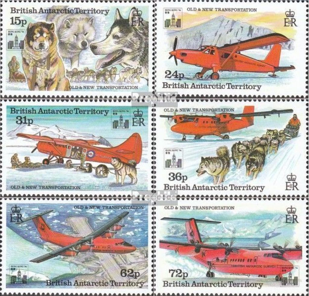 Briefmarken Britische Gebiete Antarktis 1994 Mi 215-220 postfrisch Briefmarkenausstellung