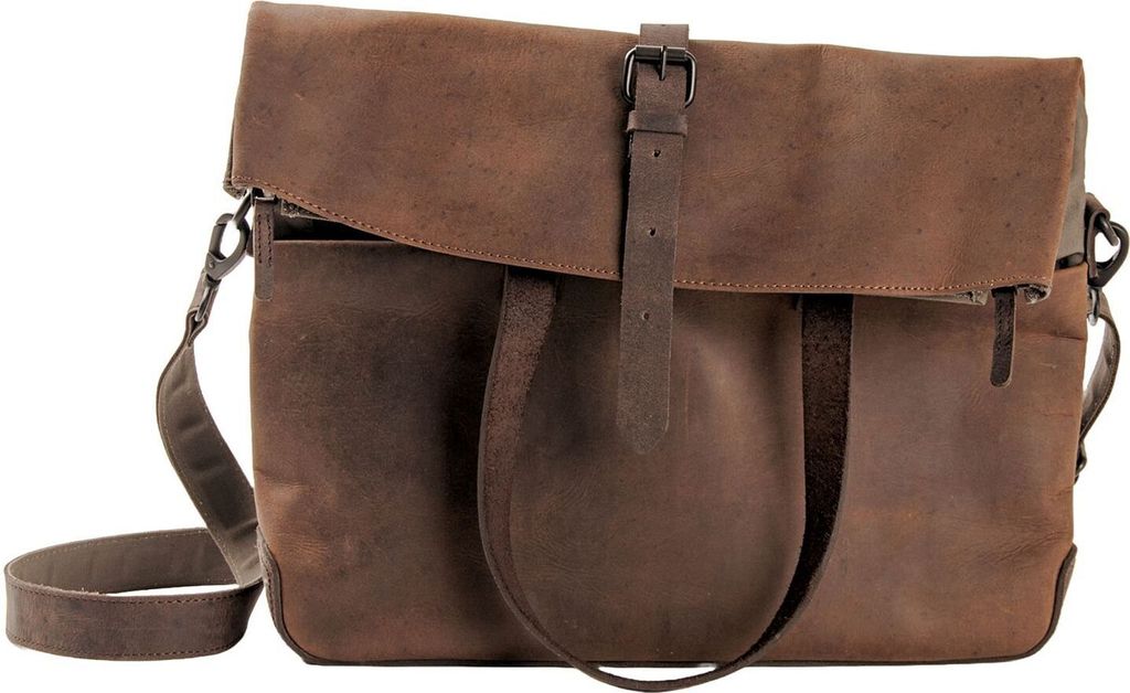 HAROLD'S Leder Businesstasche Laptoptasche mit Laptopfach Twister Businessbag Natur braun