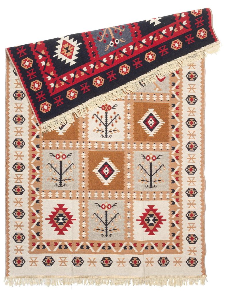 e-floor Doppelseitiger Boho 120x160 cm –Teppich, Waschbar, Exquisites Design & Farben, Pflegeleicht - Boho