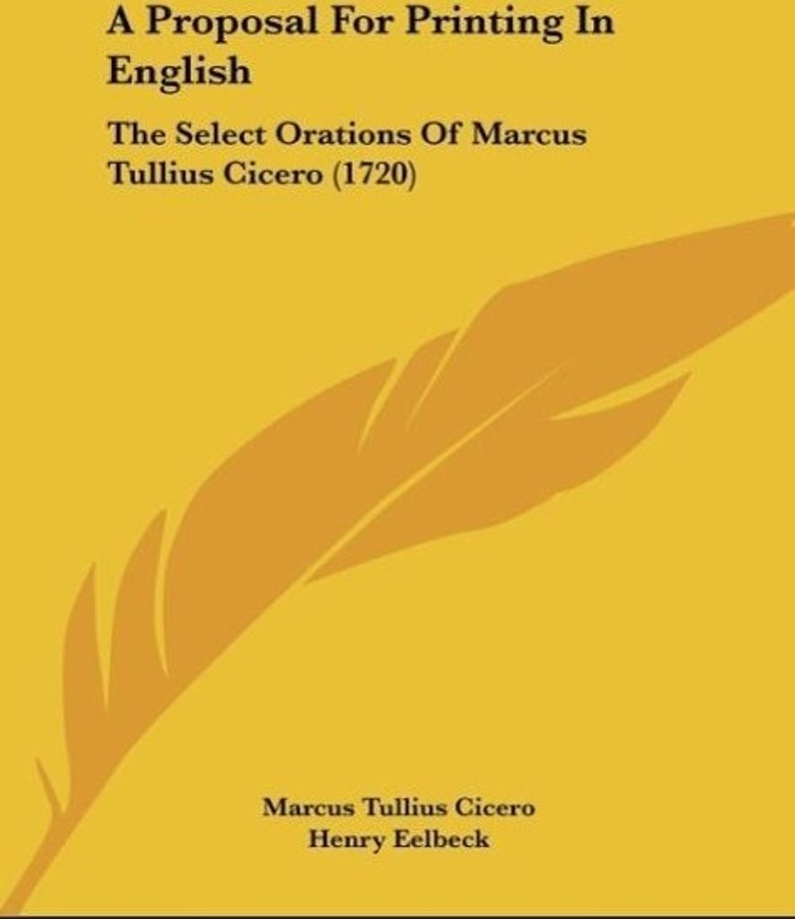 A Proposal For Printing In English