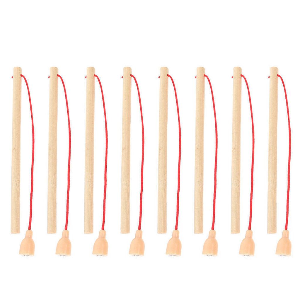 Magnetische Angelruten aus Holz 10St Kinder Angelbeckenspiel magnetisches