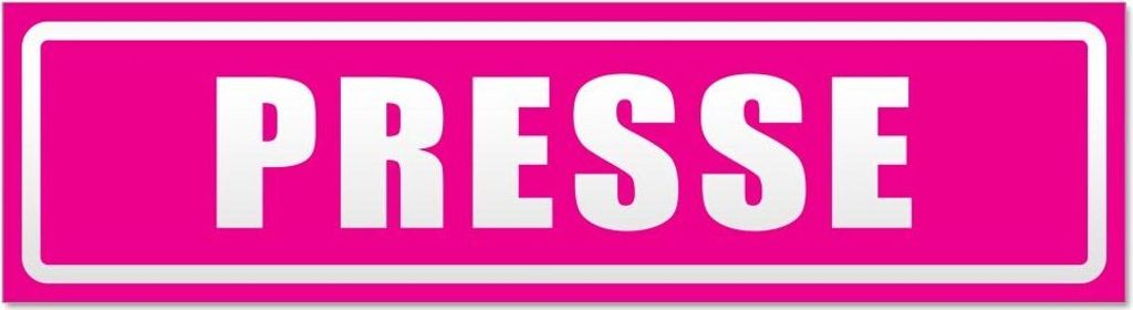 Kiwistar Presse invertiert Magnetschild Schild magnetisch - 45cm Pink - Magnetfolie für Auto PKW Kfz