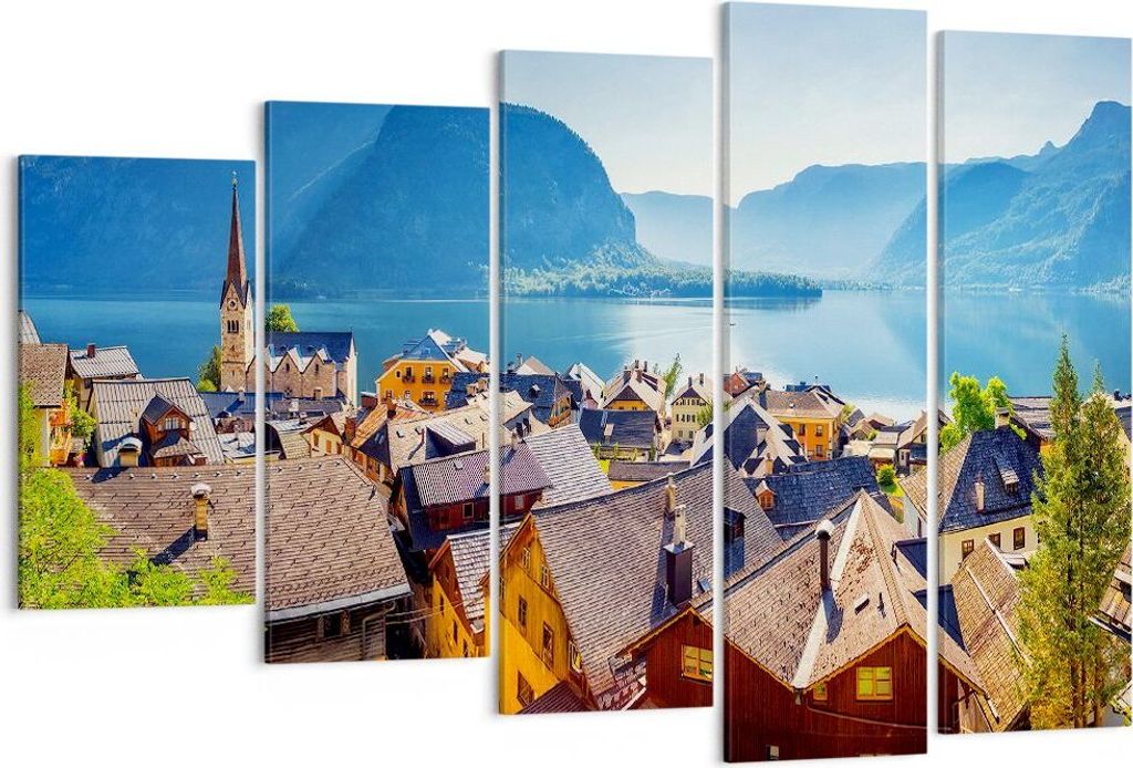 Bild auf Leinwand - Leinwandbild - Berge See Wasser - Produktbild 