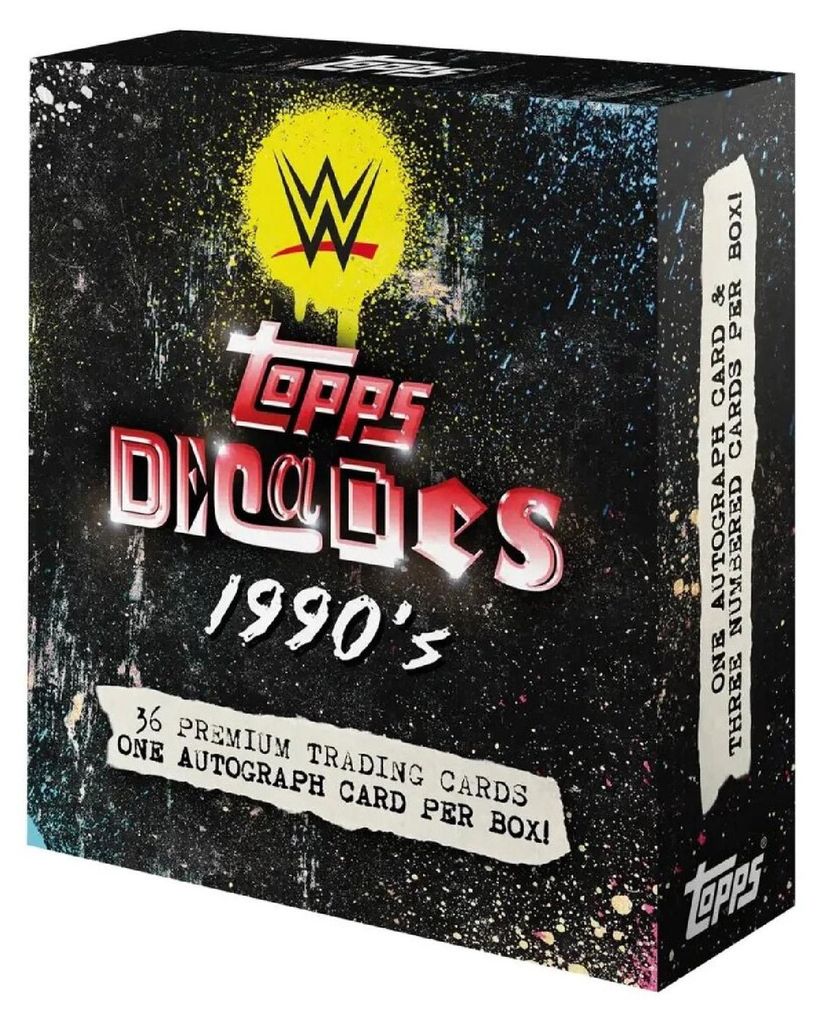 Sada karet Topps WWE Decades, věnovaná 90. letům, v obalové Obrázek produktu 