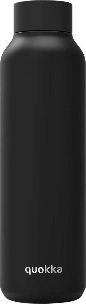 Quokka Solid - Doppelwandige, vakuumisolierte Edelstahl-Trinkflasche, tragbare Thermoskanne 630 ml (Jet Black)