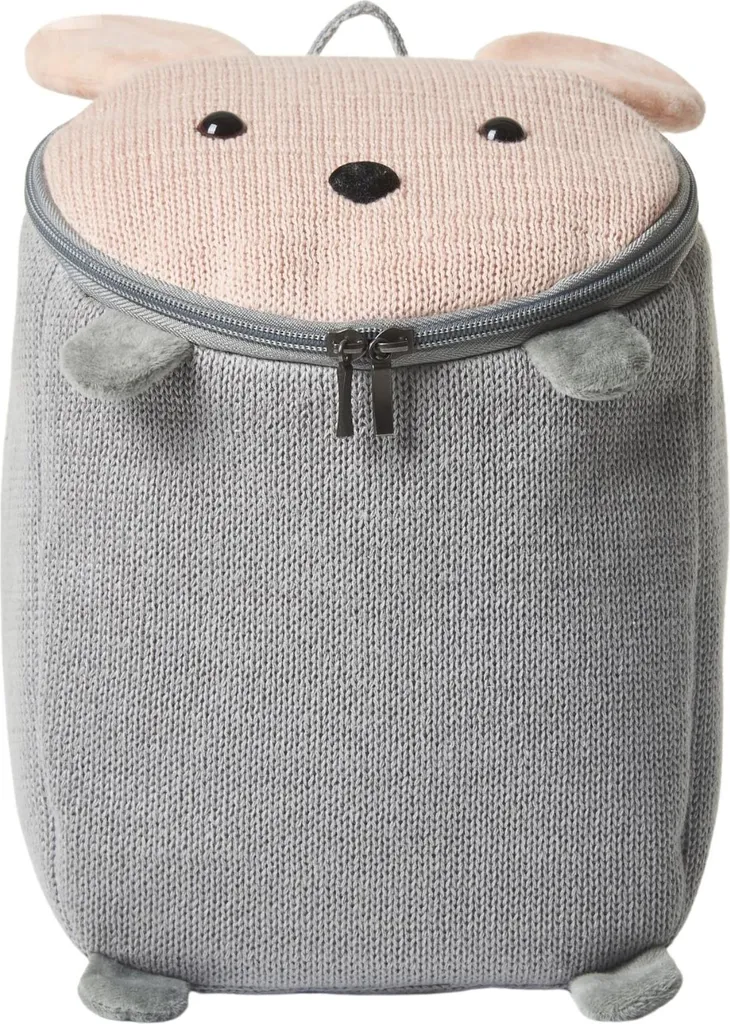Zaino Crochetts Grigio Topolino 21x28x12 cm: Il Compagno per l'Asilo