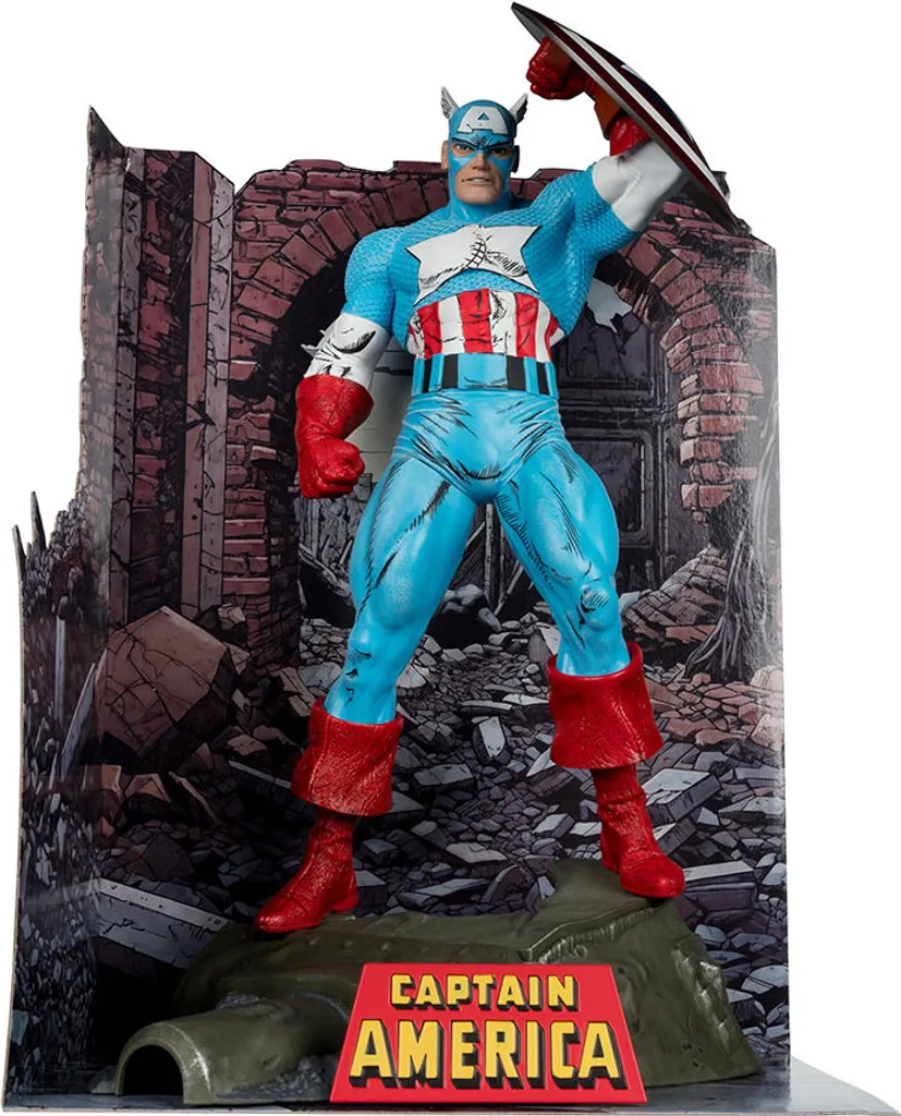 Captain America Statuette Marvel 30 cm Idéale pour Vitrine de Fan - 2