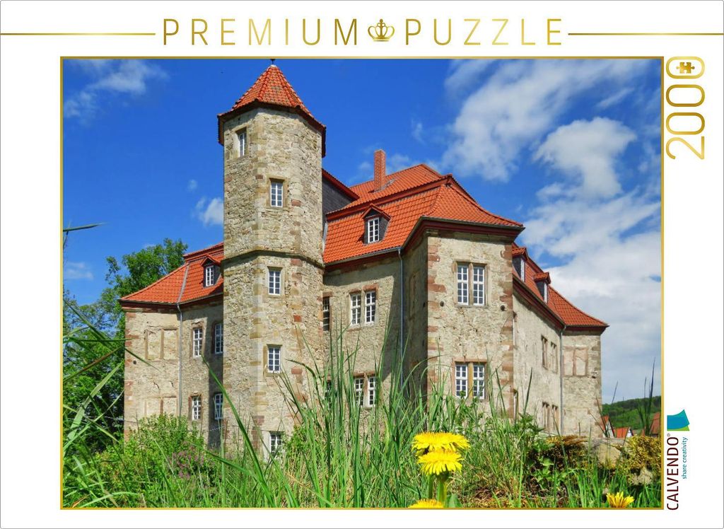 CALVENDO Puzzle Wasserschloss Netra 2000 Teile Puzzle quer | 2000 Teile Lege-Größe 90x67cm Foto-Puzzle für glückliche Stunden