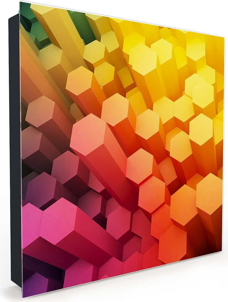 Nachbildung-Schlüsselkasten, Magnetpinnwand und Memoboard mit Glasfront Motiv 3D Formen