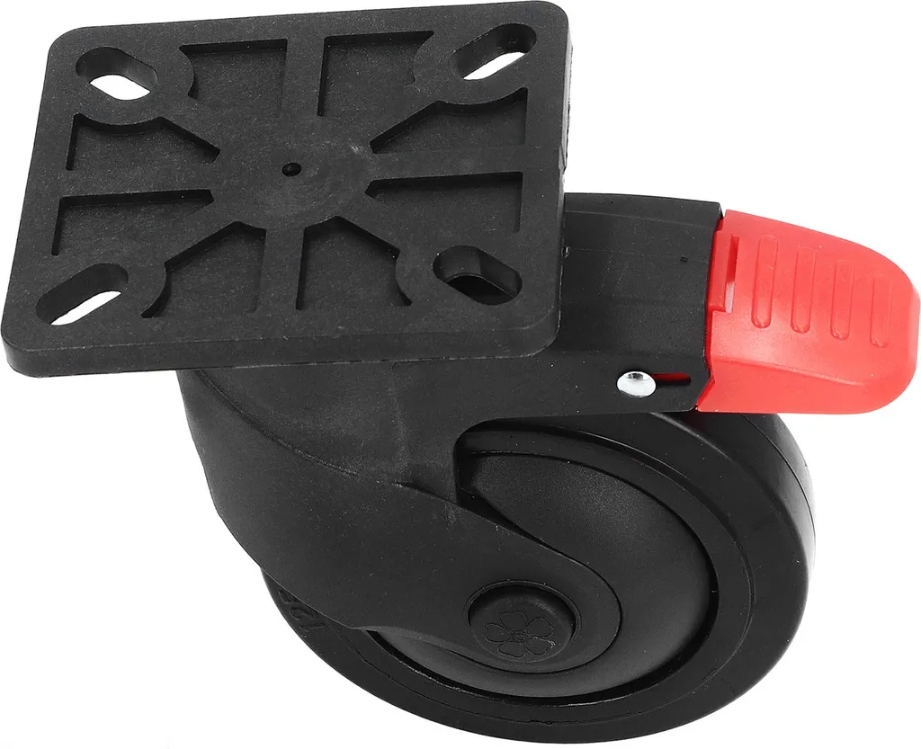 Roulette Pivotante 125mm avec Frein Charge 180kg Support ABS Robuste