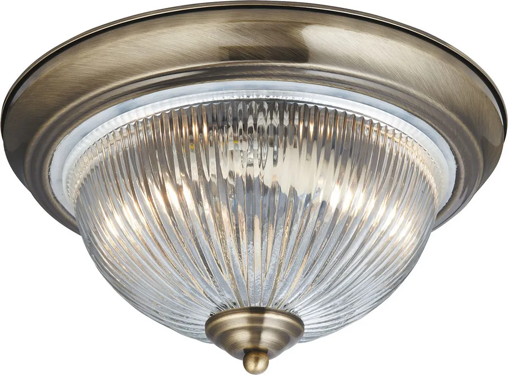 Plafonnier étanche IP44 29cm en laiton contre l'humidité salle de bain