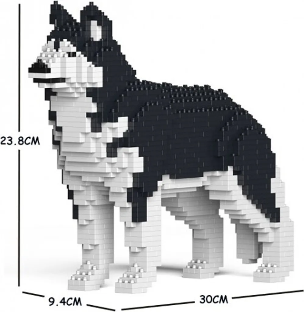 Sculpture Husky Jekca 01S-M01 robuste avec système de vis 1130 briques