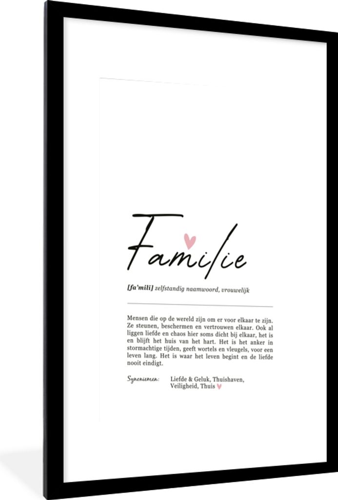 MuchoWow Gerahmtes Poster rvm-Familie 60x90 cm - Poster mit Schwarzem Bilderrahmen Wandposter Rahmen Foto Bilder - Dekoration - Wandposter Wohnzi...